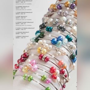 Vantel Pearls Seaside Wire Wrap Bracelets PICK ONE of FIVE ♡